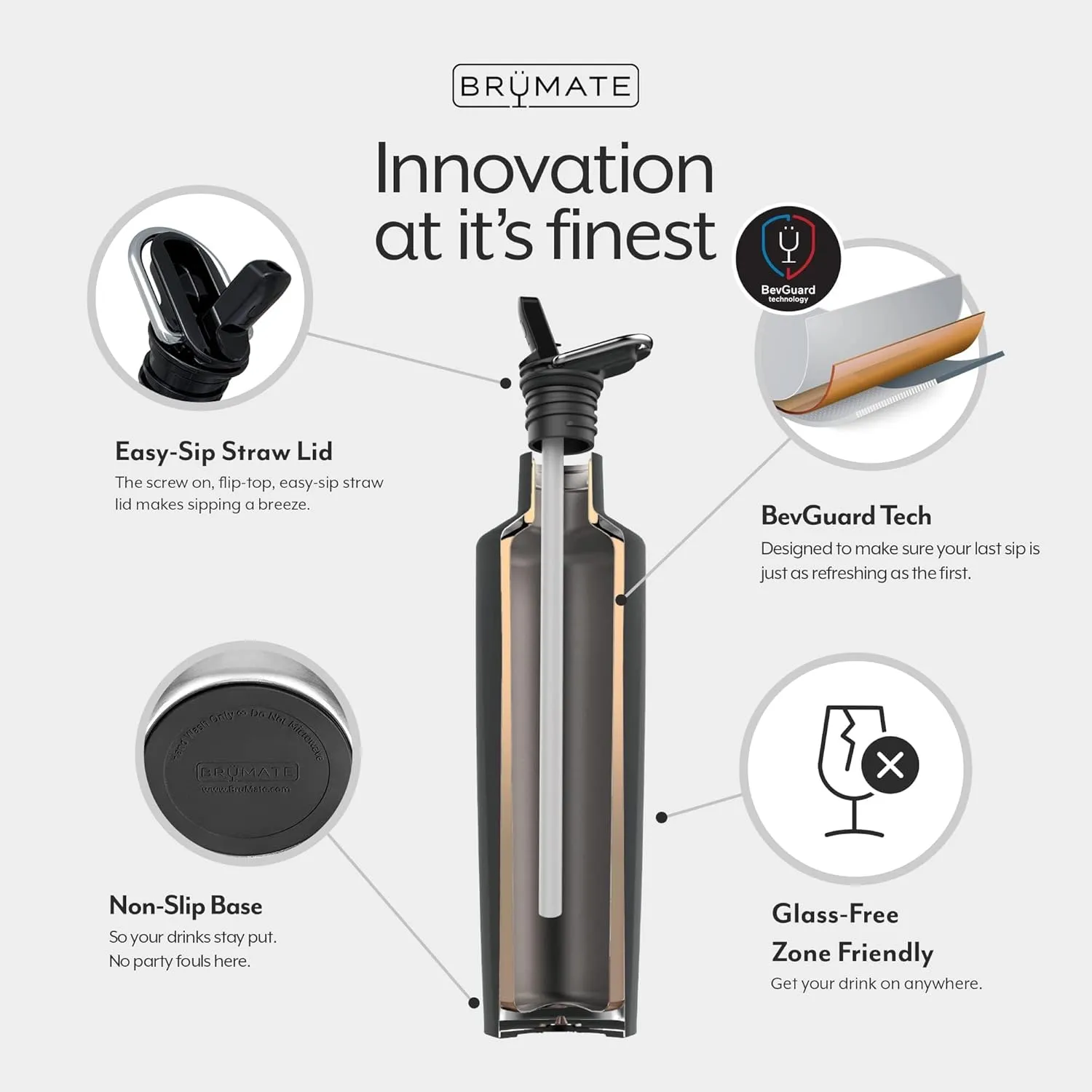 BrüMate ReHydration - 100% Leakproof 25oz Insulated Water Bottle with Straw - Stainless Steel Water Canteen (Mauve Camo)
