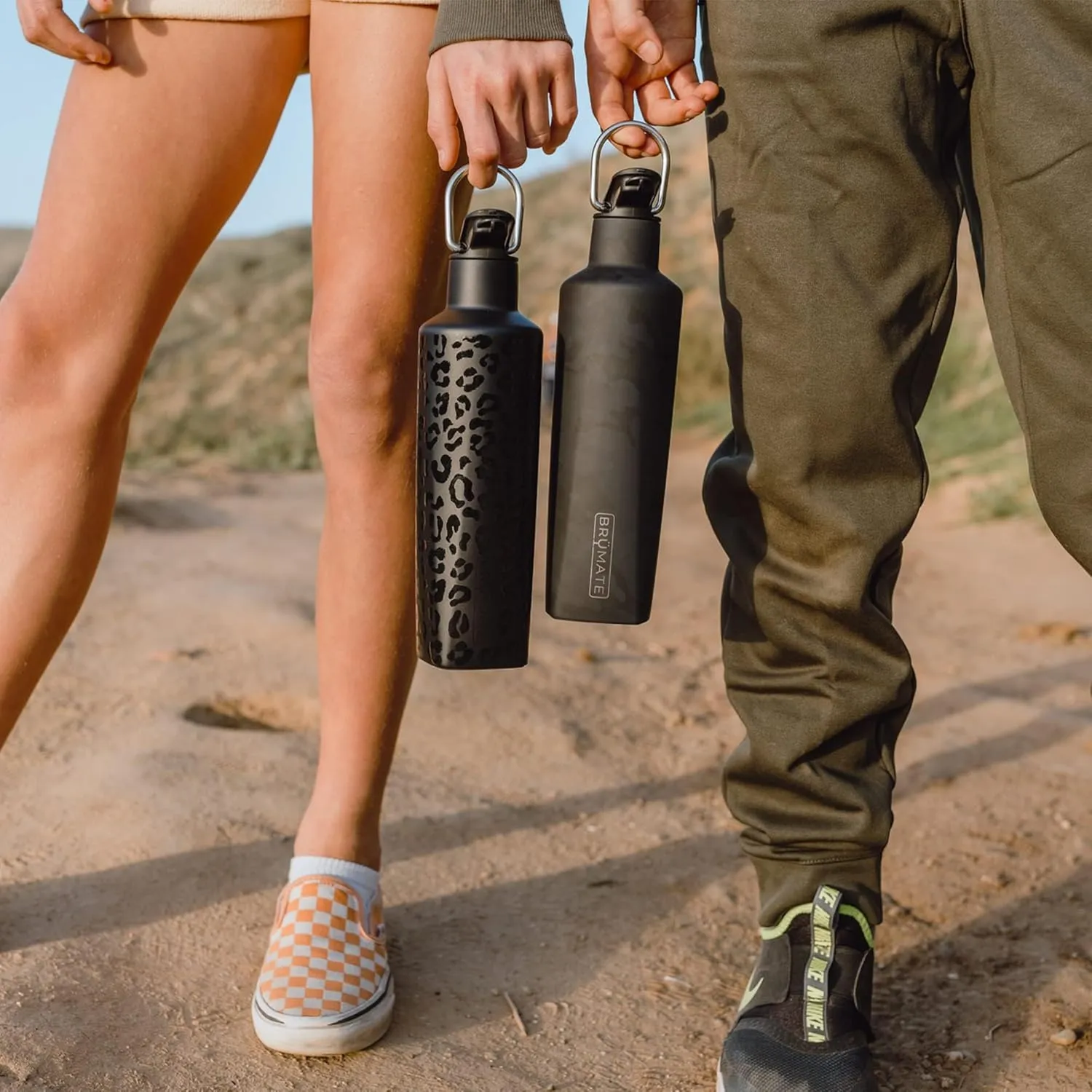 BrüMate ReHydration - 100% Leakproof 25oz Insulated Water Bottle with Straw - Stainless Steel Water Canteen (Mauve Camo)