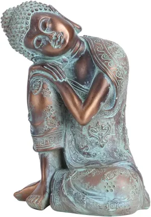 Buddha Statue, Hug Knee Seated Buddha Statues for Home Decor Buddah Zen Decoration Antique Meditating Collectibles Figurines Meditation Spiritual Living Room Outdoor Patio Desk Yard Art Garden Hindu