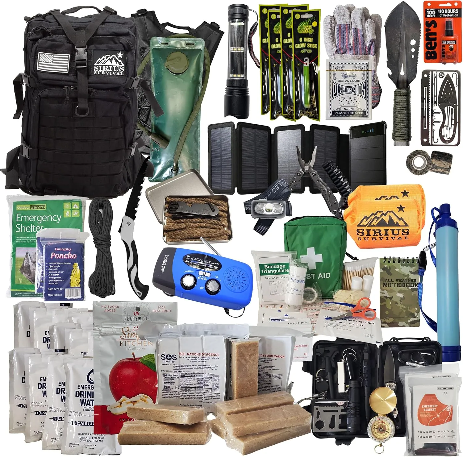 Bug Out Bag - Premium Bugout Backpack Pre-Packed Survival Kit - Ultimate Bug Out Bag Backpack Survival Kit - Comprehensive Survival Bag - Go Bag Emergency Backpack