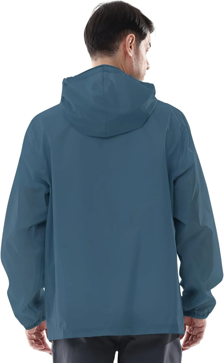 CAMEL CROWN Men's Rain Jacket Waterproof Lightweight Windproof Raincoat with Hood for Cycling Hiking Running Golf