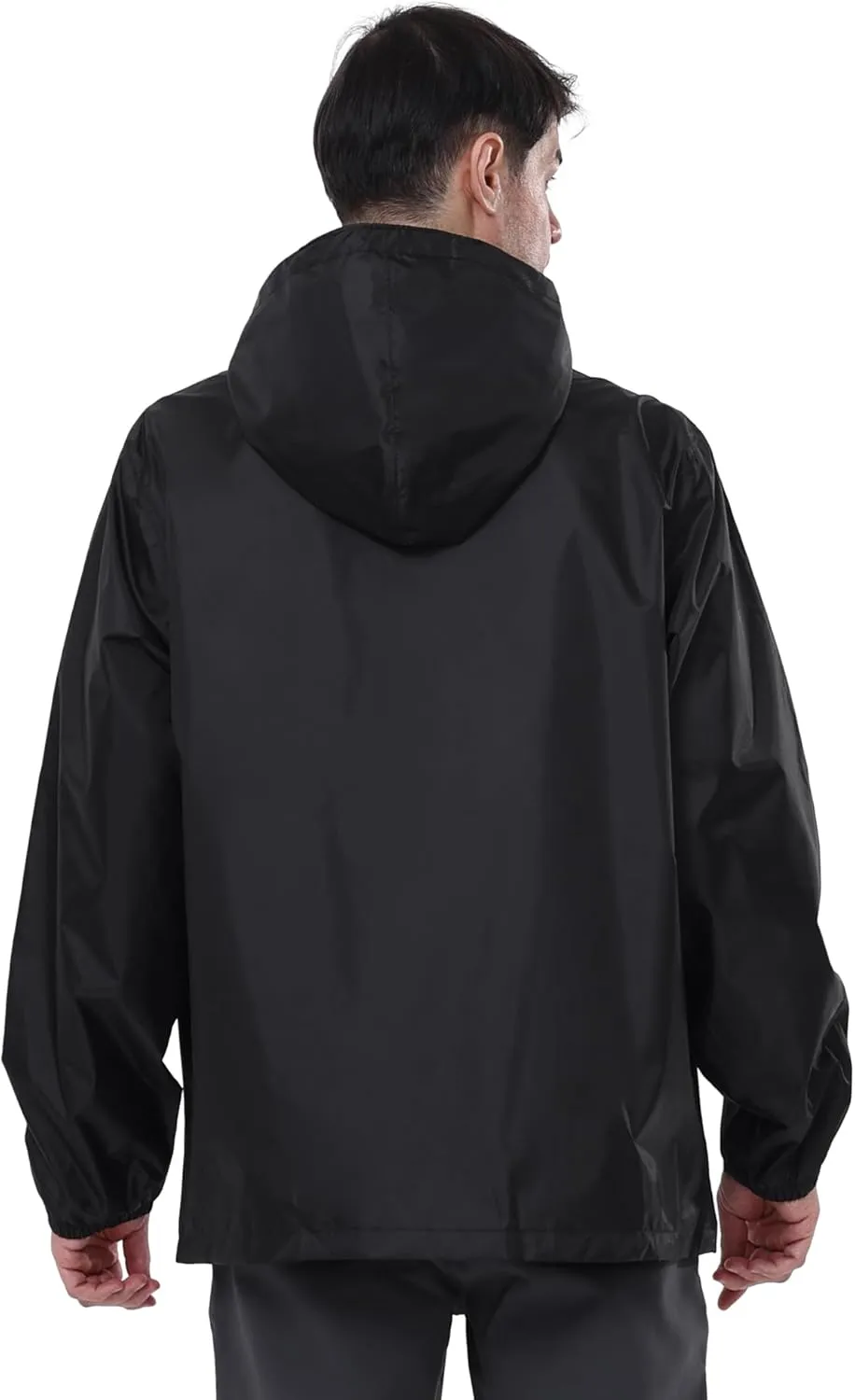 CAMEL CROWN Men's Rain Jacket Waterproof Lightweight Windproof Raincoat with Hood for Cycling Hiking Running Golf