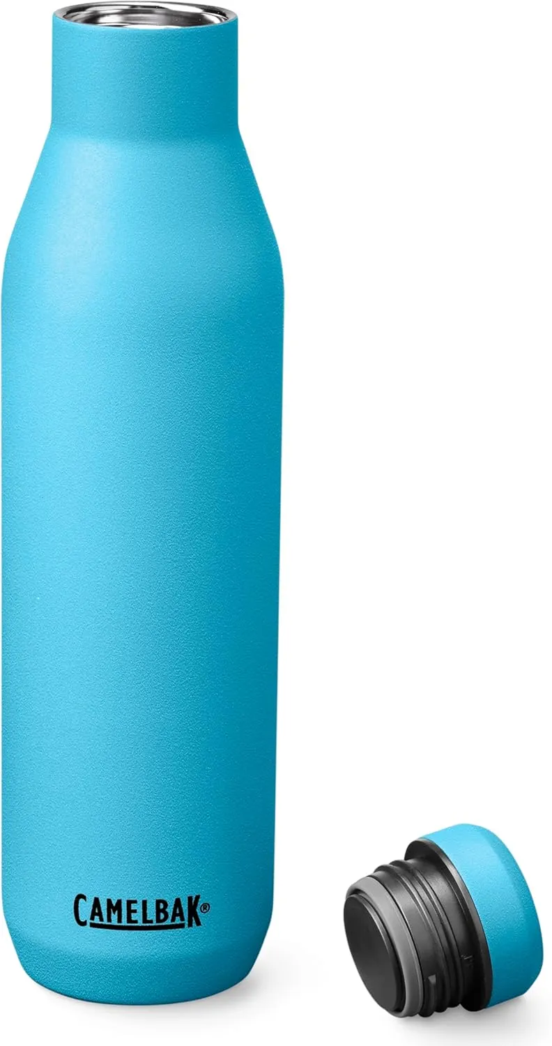 CamelBak Horizon 25oz Water Bottle - Insulated Stainless Steel - Wine Compatible - Leak Proof - Nordic Blue