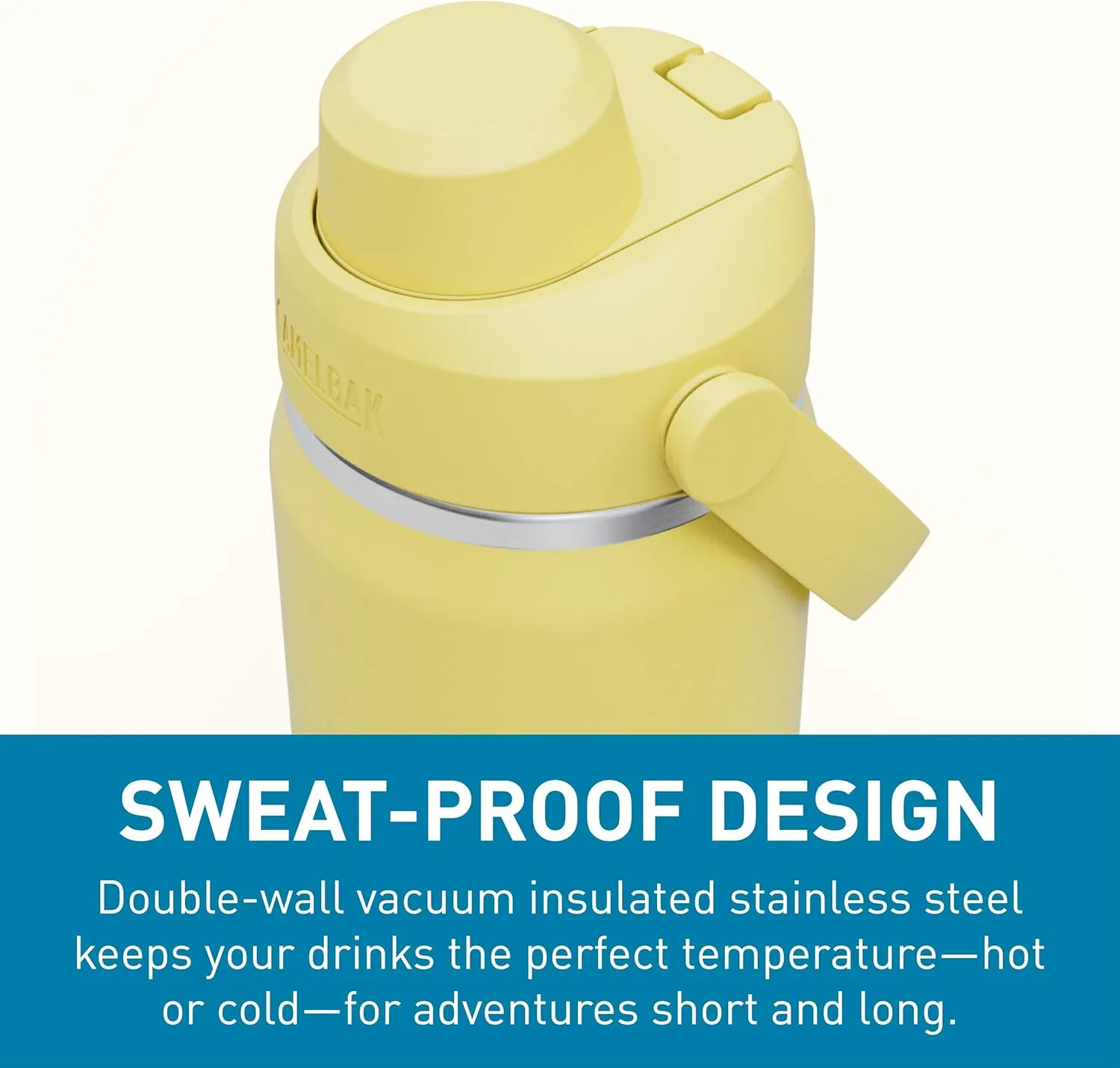 CamelBak Thrive Chug Water Bottle 20oz - Insulated Stainless Steel, Yellow Bloom