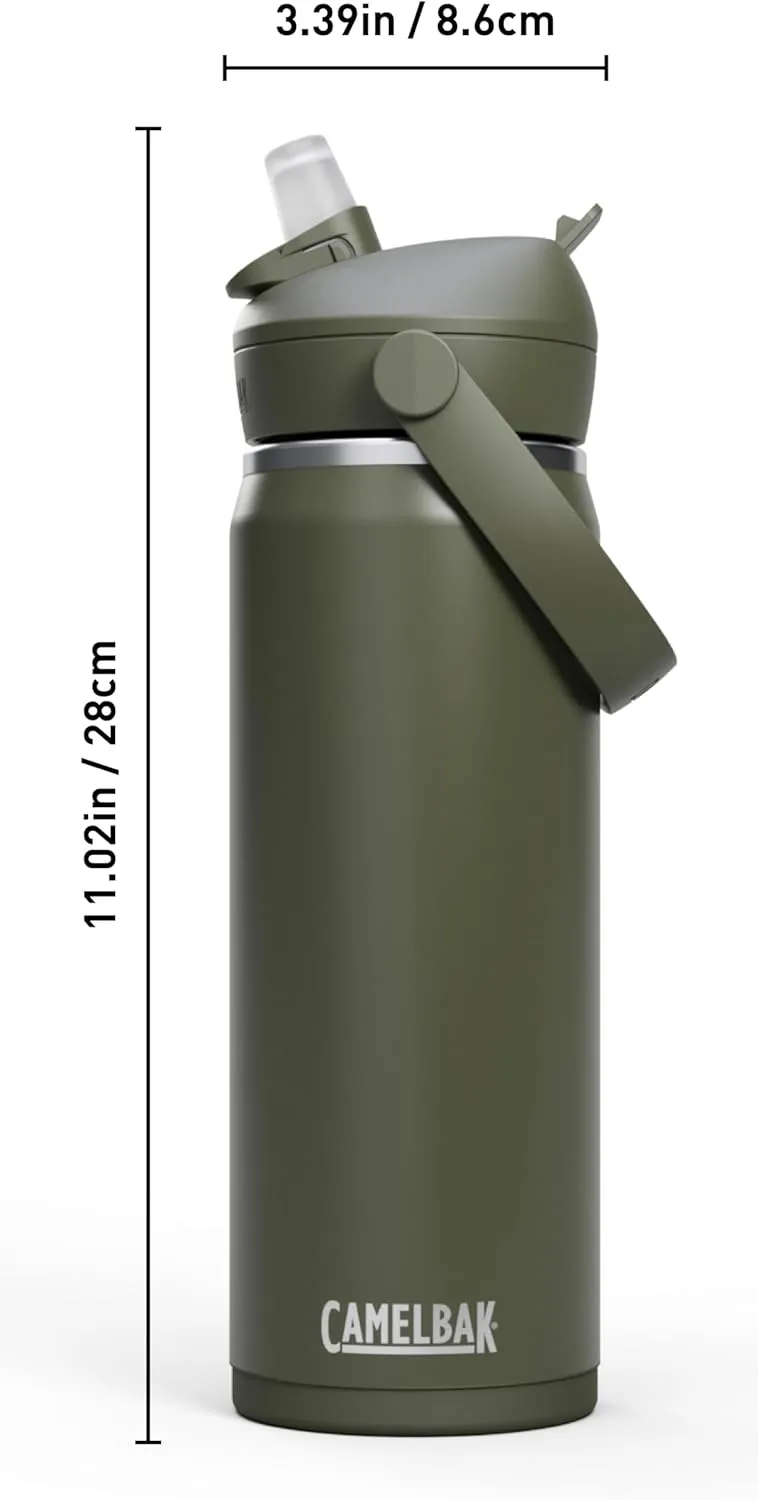 CamelBak Thrive Flip Straw Insulated Stainless Steel Water Bottle Moss, 20oz