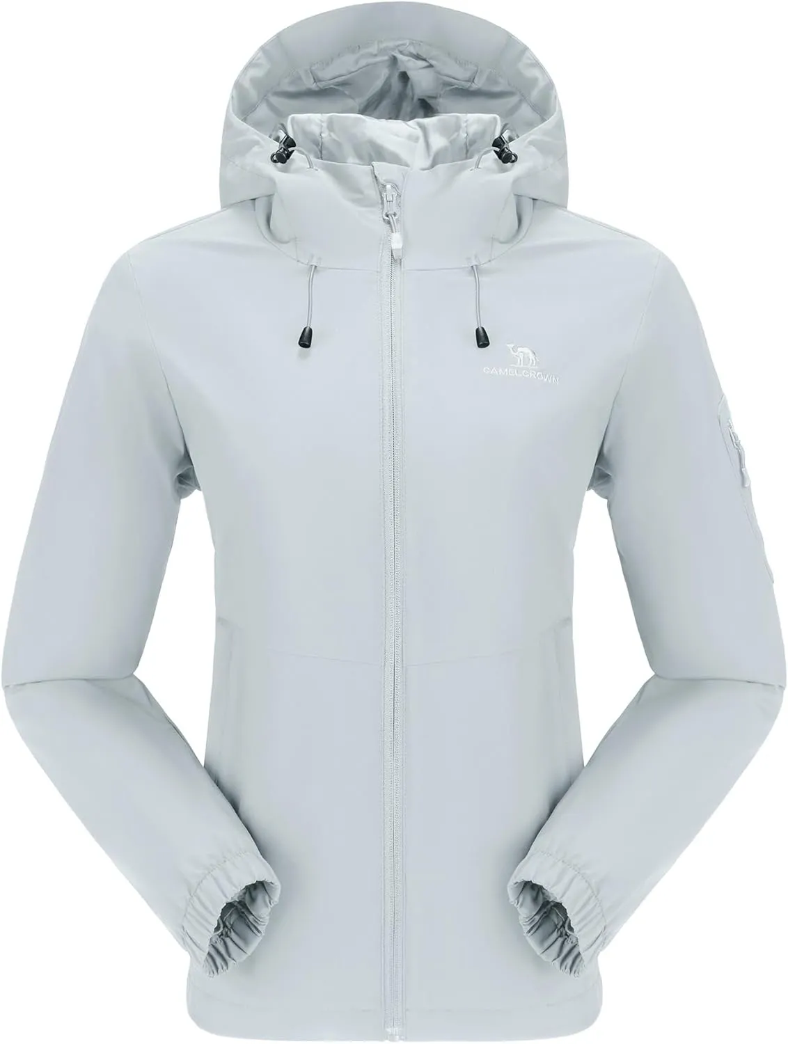 CAMELSPORTS Women's Rain Jacket Lightweight Windbreaker Hooded Raincoat Windproof Coat Shell for Outdoor Hiking