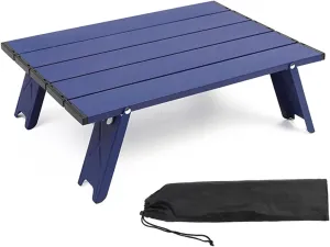 Camp Table Outdoor Folding Table Portable Beach Camping Picnic Table with Carry Bag Lightweight Mini Foldable BBQ Picnic Desk Computer Desk