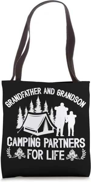 Camping Buddy Grandpa And Grandson Camping Buddies Tote Bag