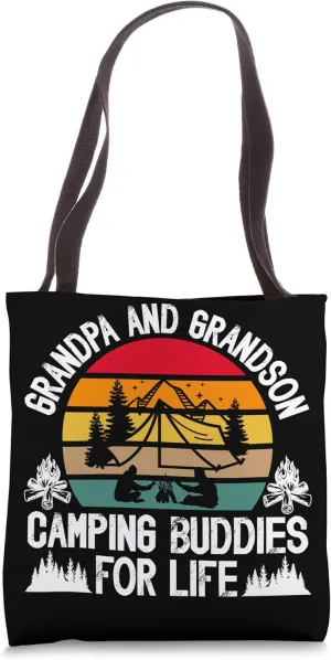 Camping Buddy Grandpa And Grandson Camping Buddies Tote Bag