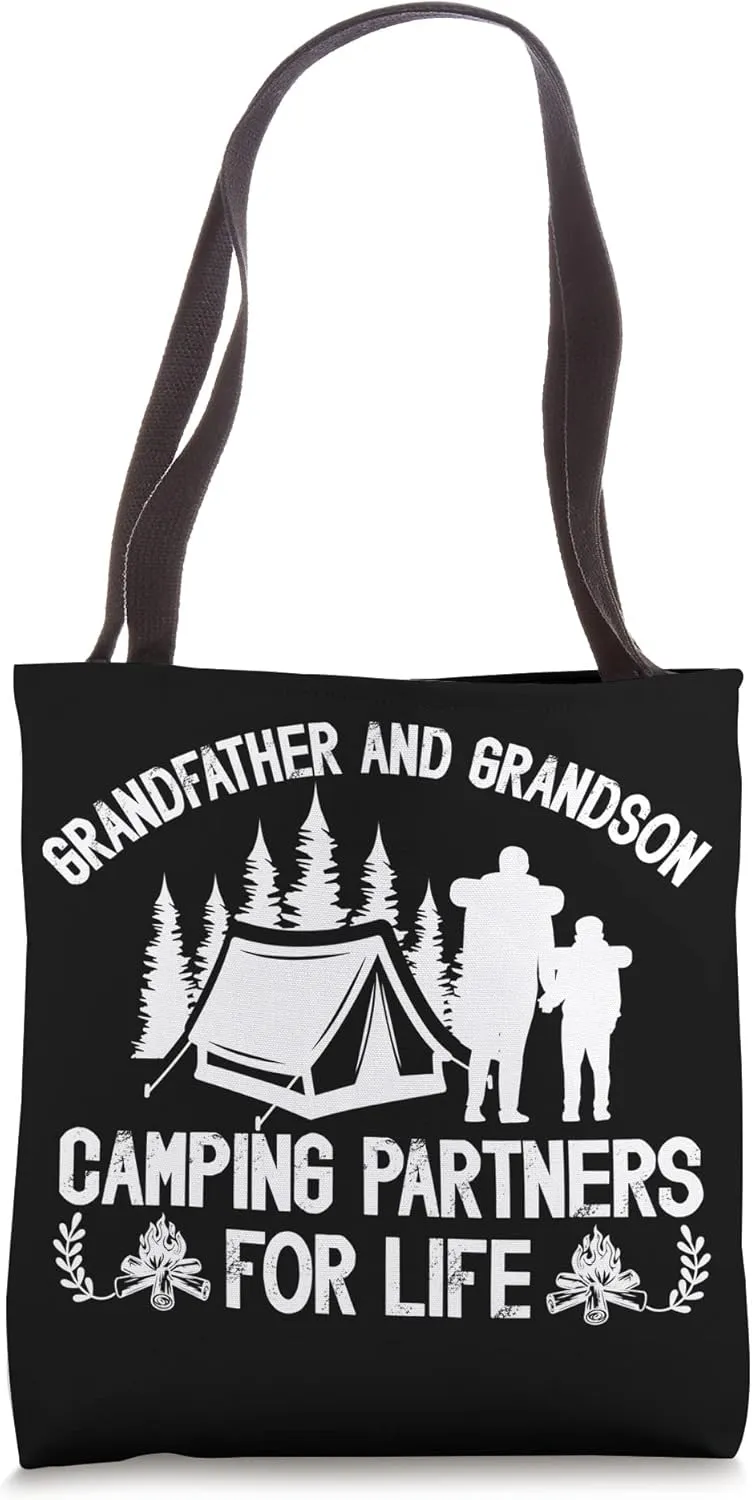 Camping Buddy Grandpa And Grandson Camping Buddies Tote Bag