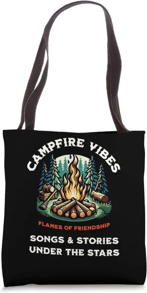 Camping Campfire Hiking Singer Caravan RV Trail Walking Tote Bag