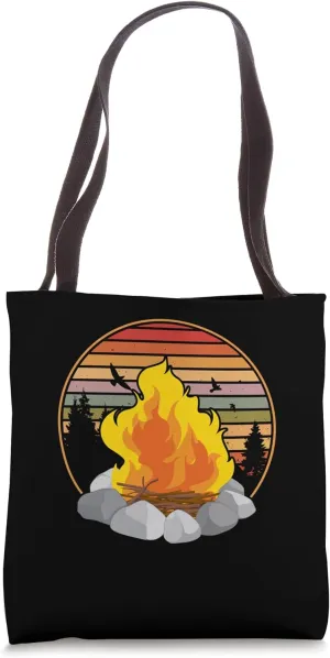 Camping Campfire Nature Lovers for Nomad Campers Tote Bag