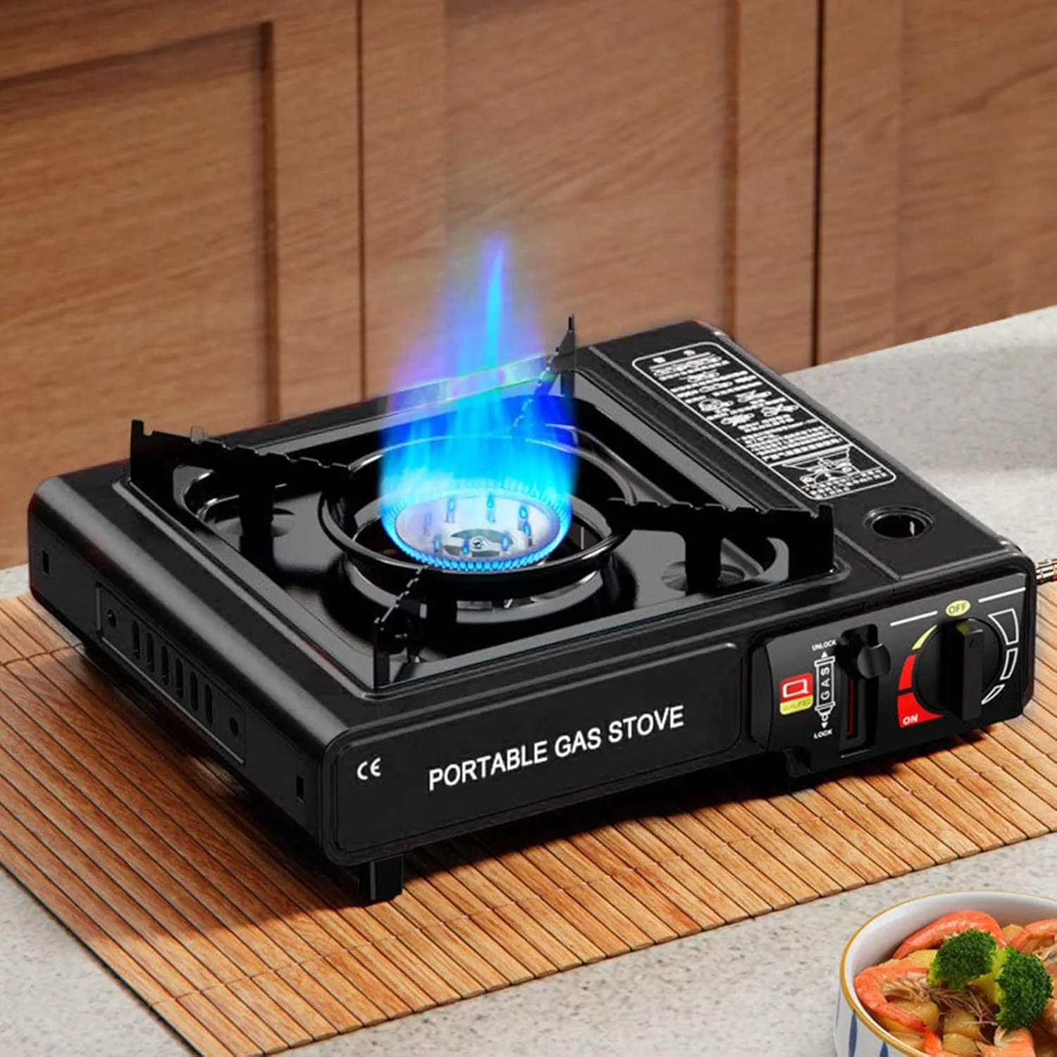 Camping Cooking Stove, Portable Stove, 2 In 1 Compact Burner Survival Equipment For Hiking Picnic Grill Outdoor Adventures Portable Stove For Camping Estu