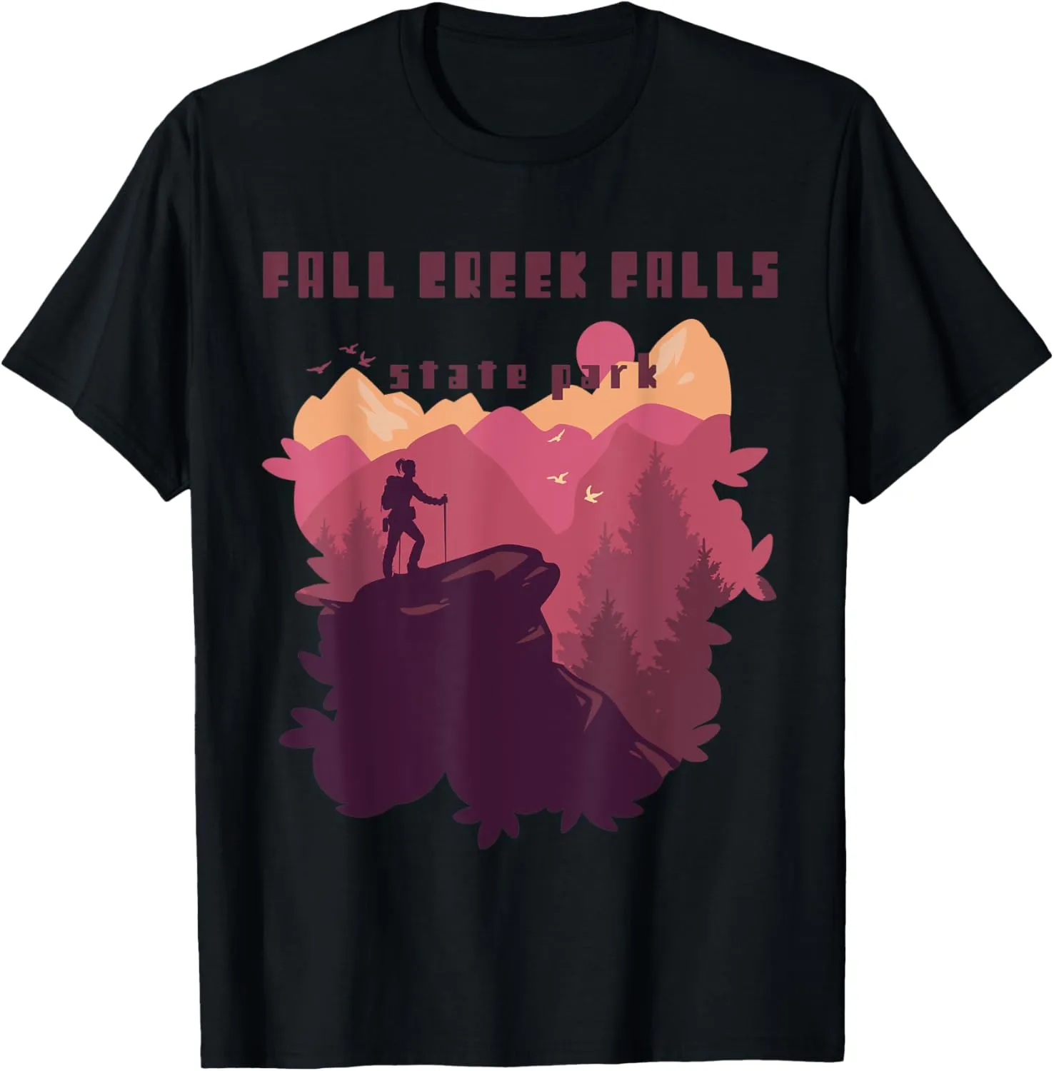 Camping Fall Creek Falls Tennessee Nature Hiking Bonfire T-Shirt