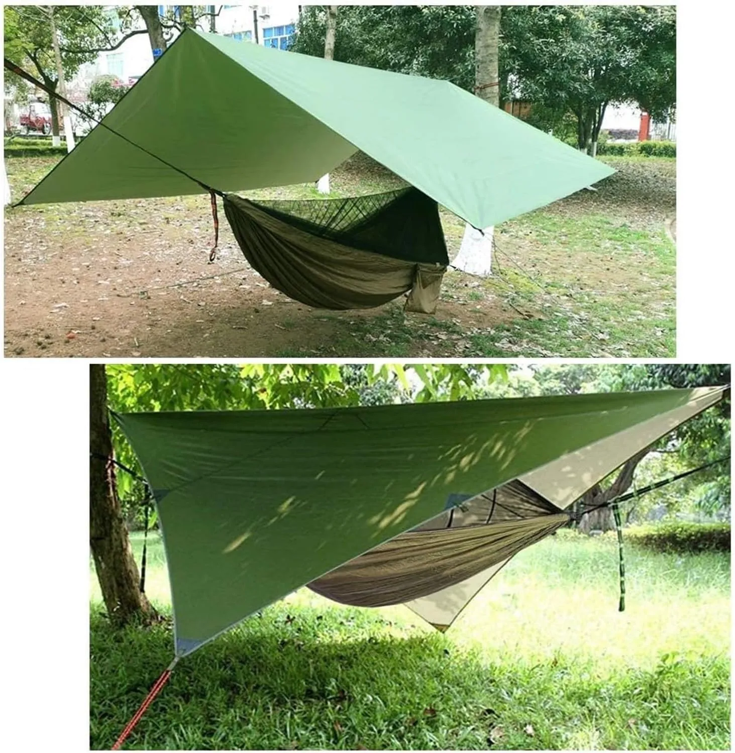 Camping Hammock Set Portable Single Hammock,Camping Hammock with Mosquito Net, Parachute Cloth Hammock for Camping, Backpacking Hikes, Outdoor Backyard (Color : B)
