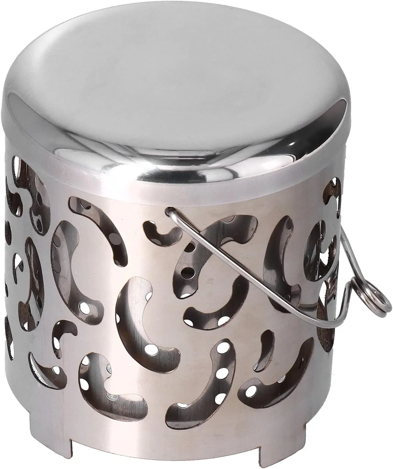 Camping Heating Cover, Outdoor Mini Warmer Cover Stainless Steel Camping Stove Portable Warming Stove Cover for Outdoor Backpackers Hiking Picnic Barbecue Camping Equipment
