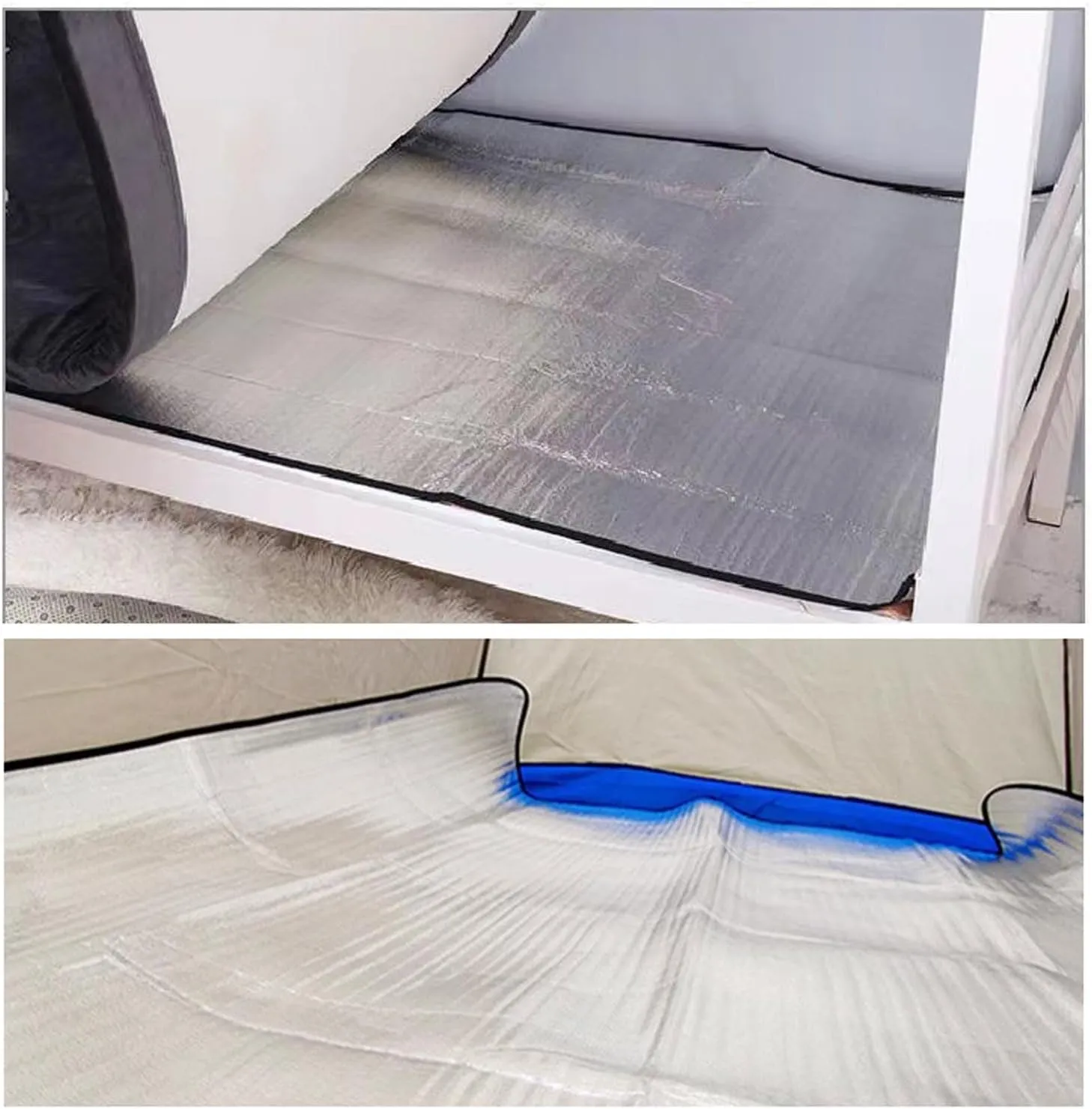 Camping Mat, Foam Sleeping Mat for Camping, Foldable Aluminium Foil Insulation Mat, Reflective Mat, Tent Mat, Ground Mat for Traveling and Outdoor Activities