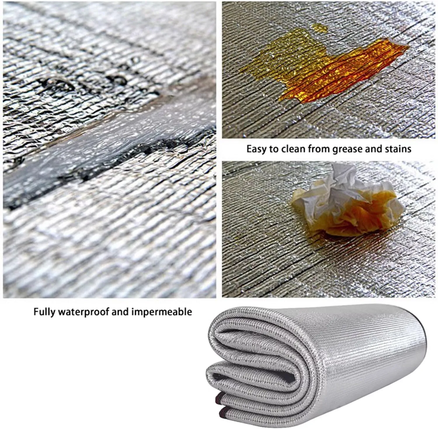 Camping Mat, Foam Sleeping Mat for Camping, Foldable Aluminium Foil Insulation Mat, Reflective Mat, Tent Mat, Ground Mat for Traveling and Outdoor Activities