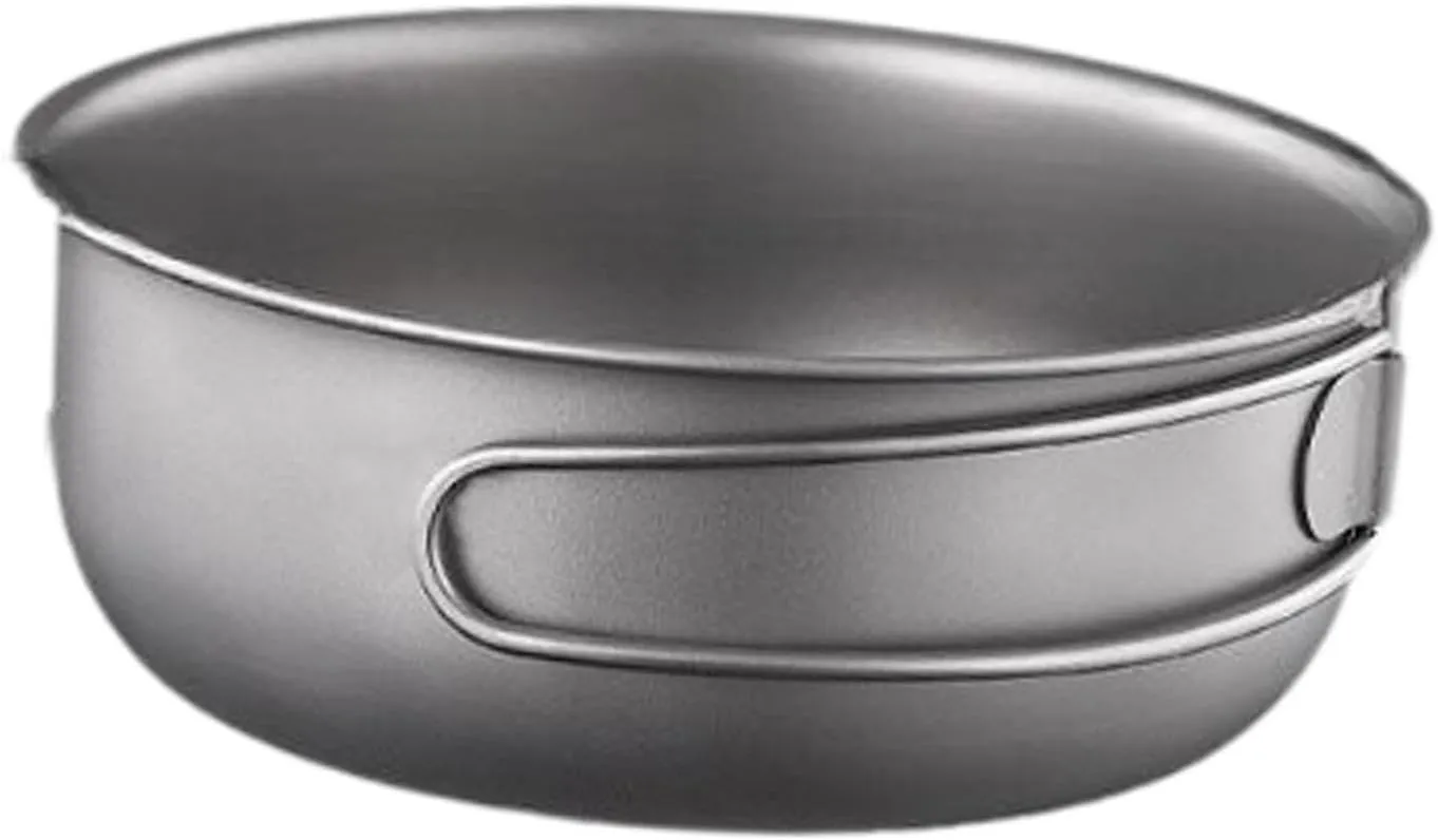 Camping Pan Titanium Cook Pan Camping Cookware Tableware Lightweight Fry Pan Titanium Pan for Picnic Backpack Cooking Camping