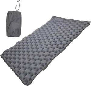 Camping Sleeping Pad,Waterproof Nylon Camping Mattress for 2 People Outdoor, Inflatable Sleeping Mat for Backpacking, Traveling,Hiking,Tent, Portable Camping Mat (Gray)