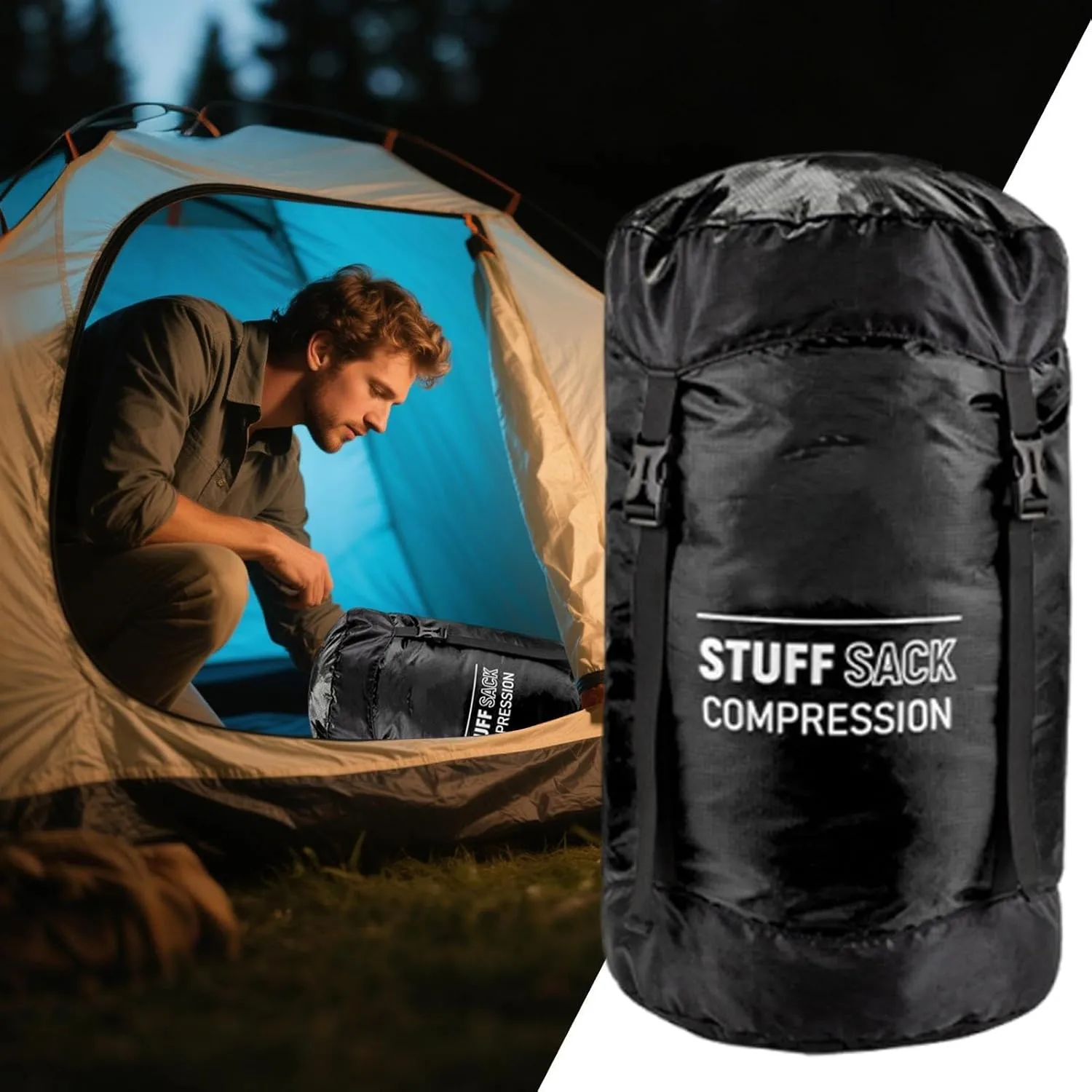 Camping Storage Sack - Quick-Dry Stuff Sacks for Backpacking,Lightweight Breathable Reusable Outdoor Gear for Hiking Supplies Camping Travel