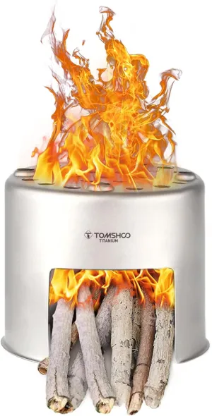 Camping Stove, Ultra-Lightweight Titanium Wood Camping Stove