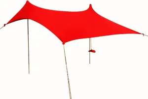 Camping Tent Beach Tarp Sunshade Inflatable Shelter, Windproof Canopy with Sand Anchor, Easy Set-Up, Portable