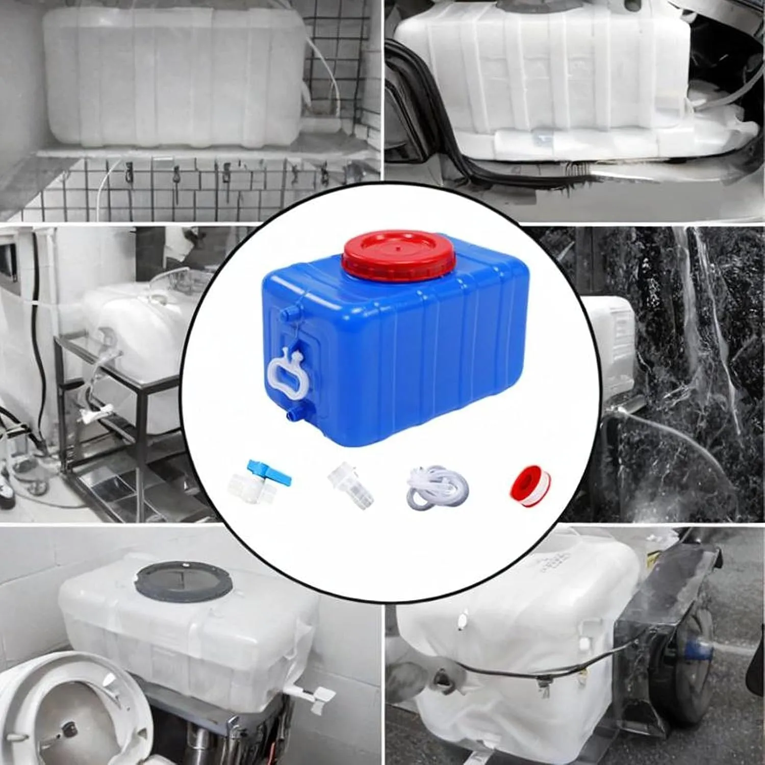 Camping Water Storage Tank Water Tower Portable Leakproof Drink Dispenser Storage Barrel for RV Fishing Travel Picnic Camping, 25L