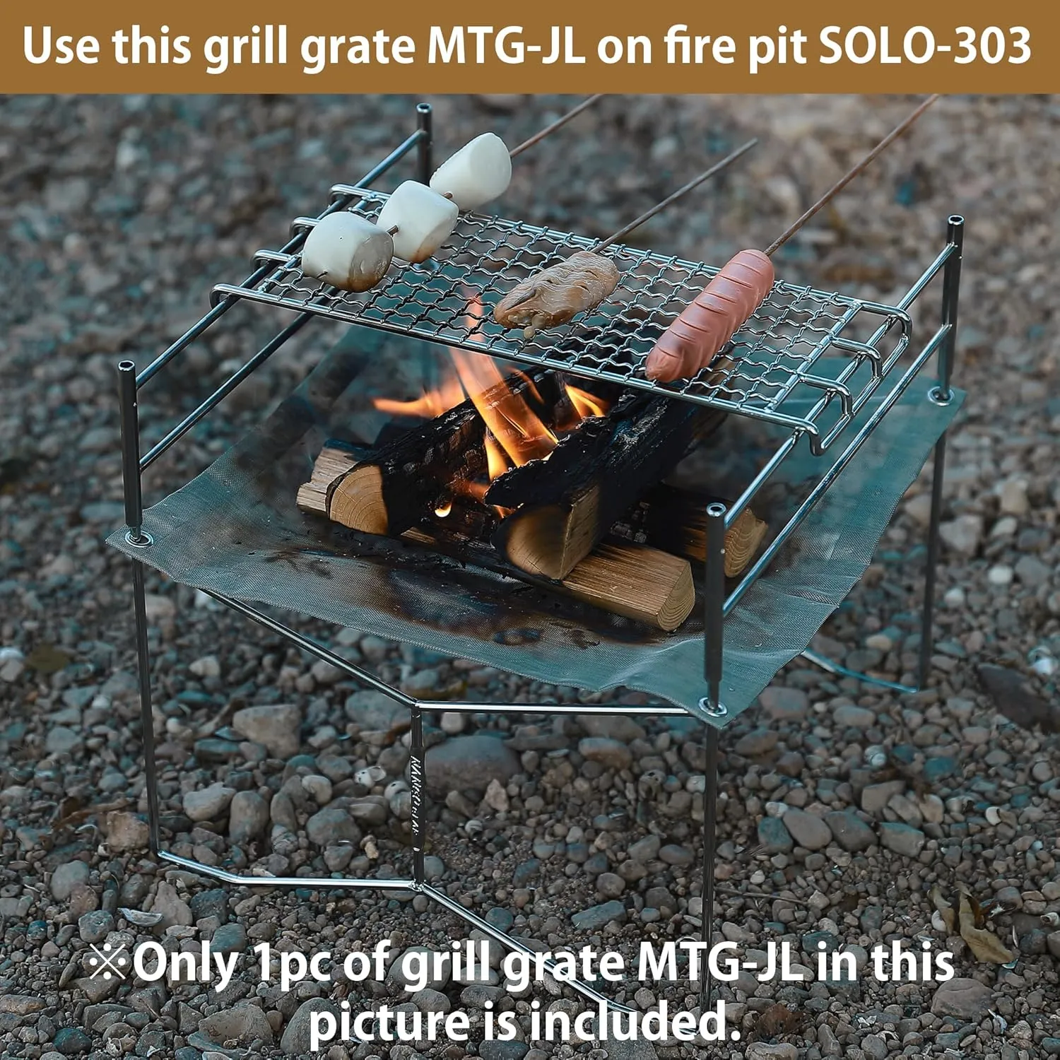 CAMPINGMOON 304 Stainless Steel Cooking Grates for Camping Stove Grill Campfire Open Fire MTG-G,MTG-2G,MTG-JS,MTG-JL