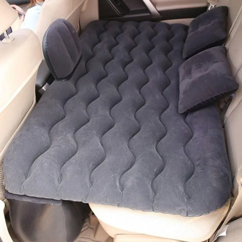 Car Air Mattress for Chery Tiggo 5X 2017–2025, Inflatable Back Seat Sleeping Pad with Pump & 2 Pillows, Folding Portable Camping Bed for Travel& Road Trips,Black