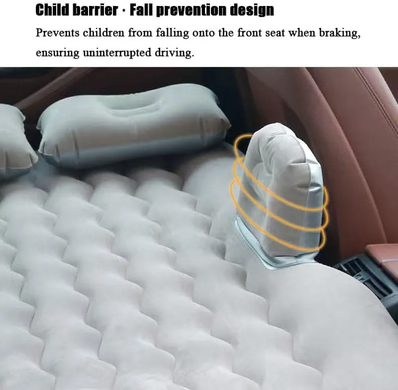 Car Air Mattress for Chery Tiggo 5X 2017–2025, Inflatable Back Seat Sleeping Pad with Pump & 2 Pillows, Folding Portable Camping Bed for Travel& Road Trips,Black
