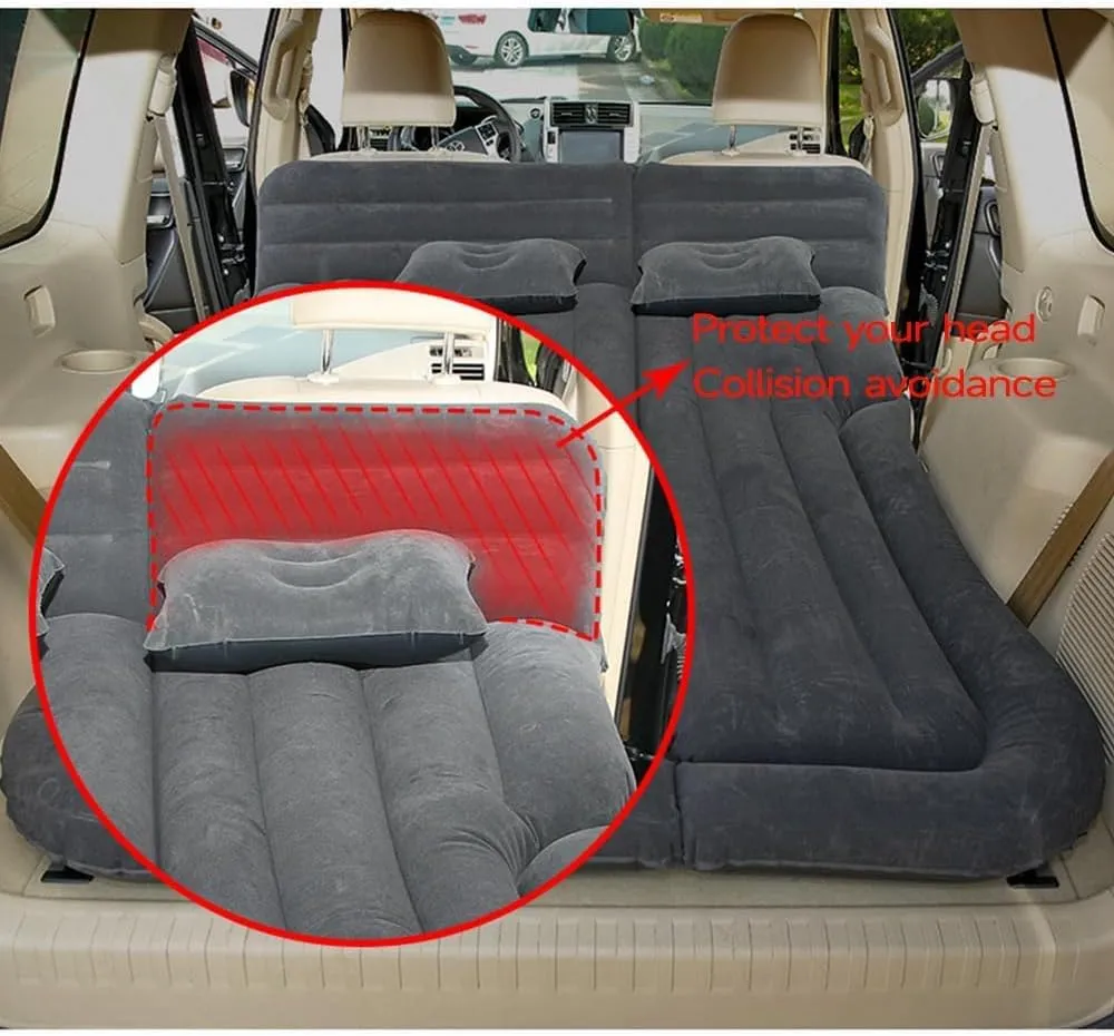 Car Inflatable Mattress for Subaru Outback 2020 2021 2022 2023 2024 2025 2026 Portable Air Bed Rear Trunk Camping Bed Back Seat Mattress Folding Air Bed Cushion,Black