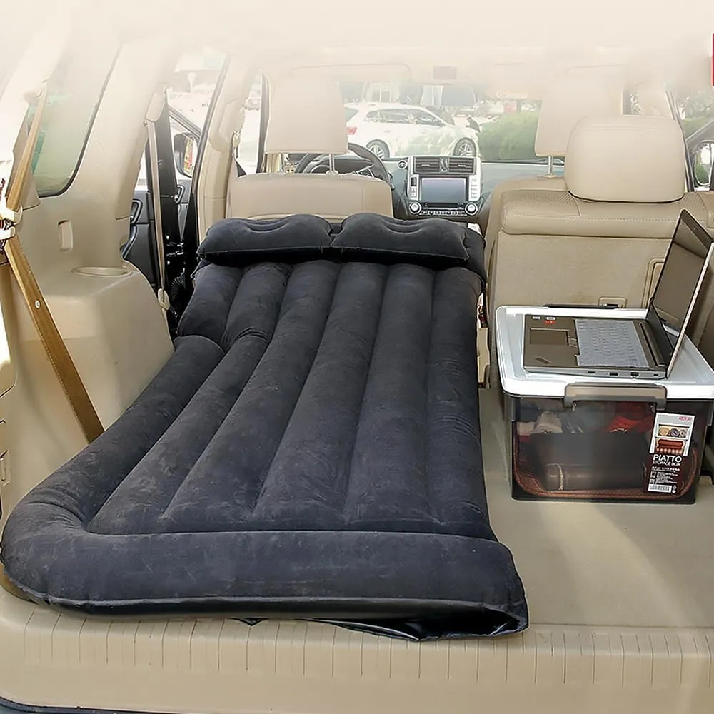 Car Inflatable Mattress for Subaru Outback 2020 2021 2022 2023 2024 2025 2026 Portable Air Bed Rear Trunk Camping Bed Back Seat Mattress Folding Air Bed Cushion,Black