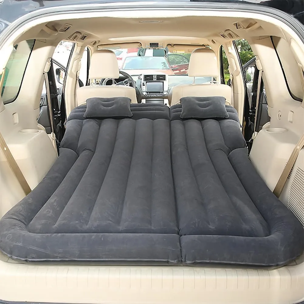 Car Inflatable Mattress for Subaru Outback 2020 2021 2022 2023 2024 2025 2026 Portable Air Bed Rear Trunk Camping Bed Back Seat Mattress Folding Air Bed Cushion,Black