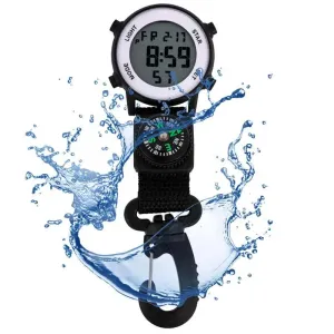 Carabiner Pocket Watch - Waterproof and Shockproof Keychain Watch with Hidden Pocket