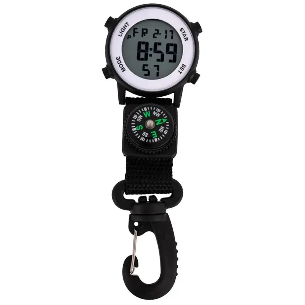 Carabiner Pocket Watch - Waterproof and Shockproof Keychain Watch with Hidden Pocket