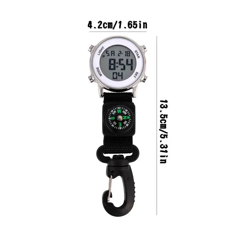 Carabiner Pocket Watch - Waterproof and Shockproof Keychain Watch with Hidden Pocket