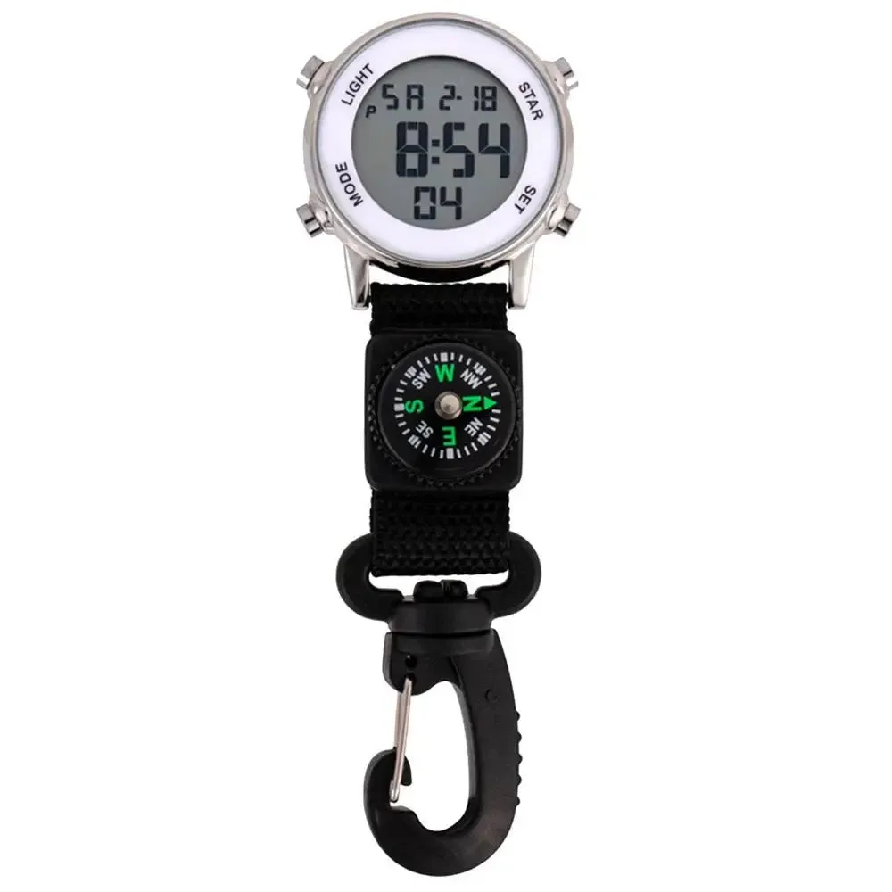 Carabiner Pocket Watch - Waterproof and Shockproof Keychain Watch with Hidden Pocket