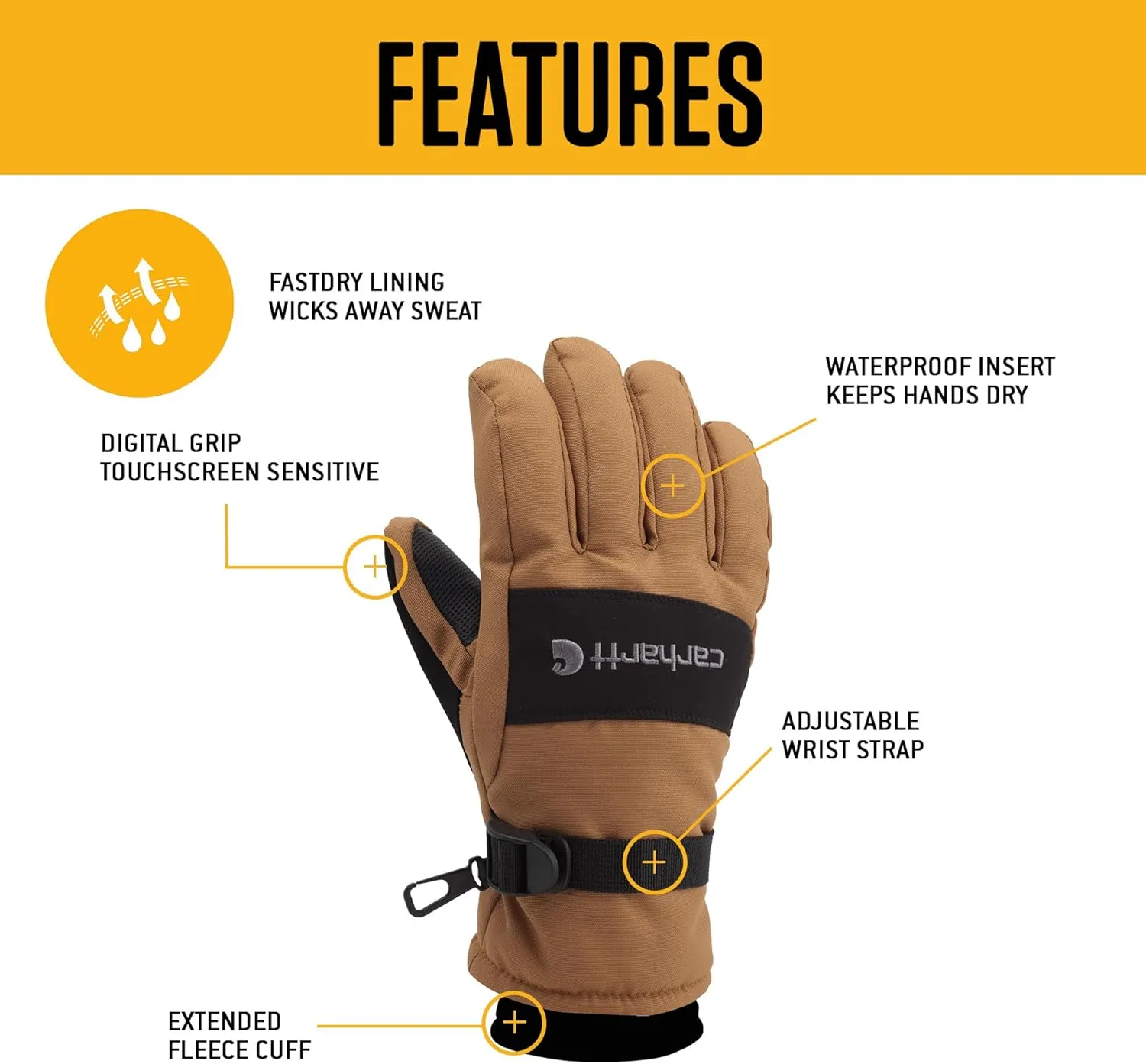 Carhartt Men's Wp Waterproof Insulated Glove