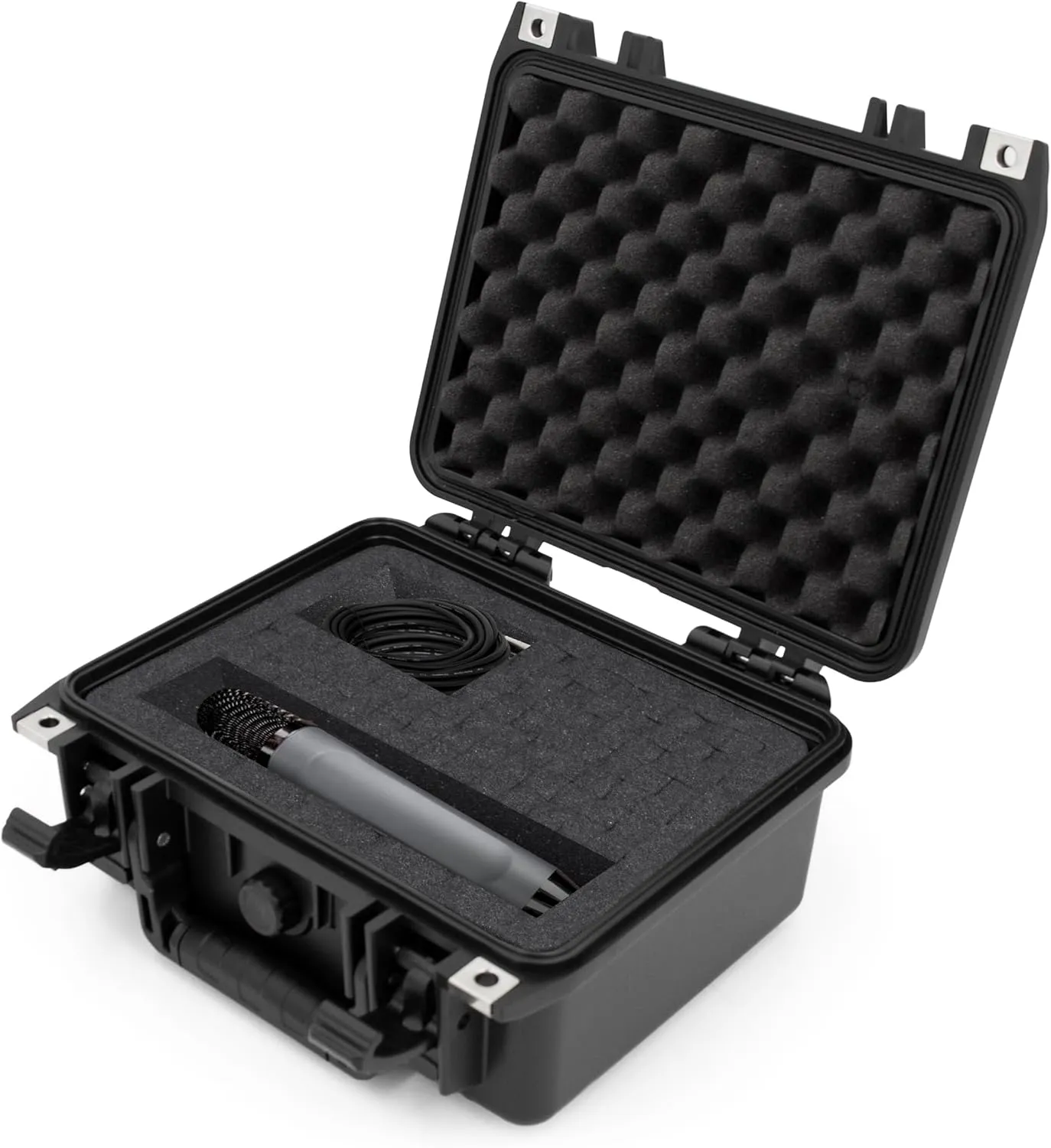 CASEMATIX 11" Waterproof Studio Recording Microphone Case Compatible with Blue Ember Xlr Condenser Microphone and Audio Accessories