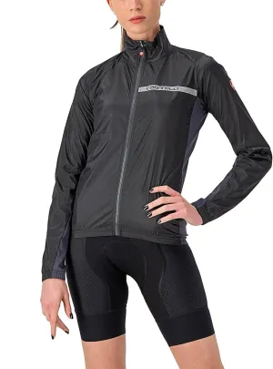 CASTELLI Women’s Squadra Stretch Jacket Windproof Zip Up Shell with High Collar for Road and Gravel Biking I Cycling