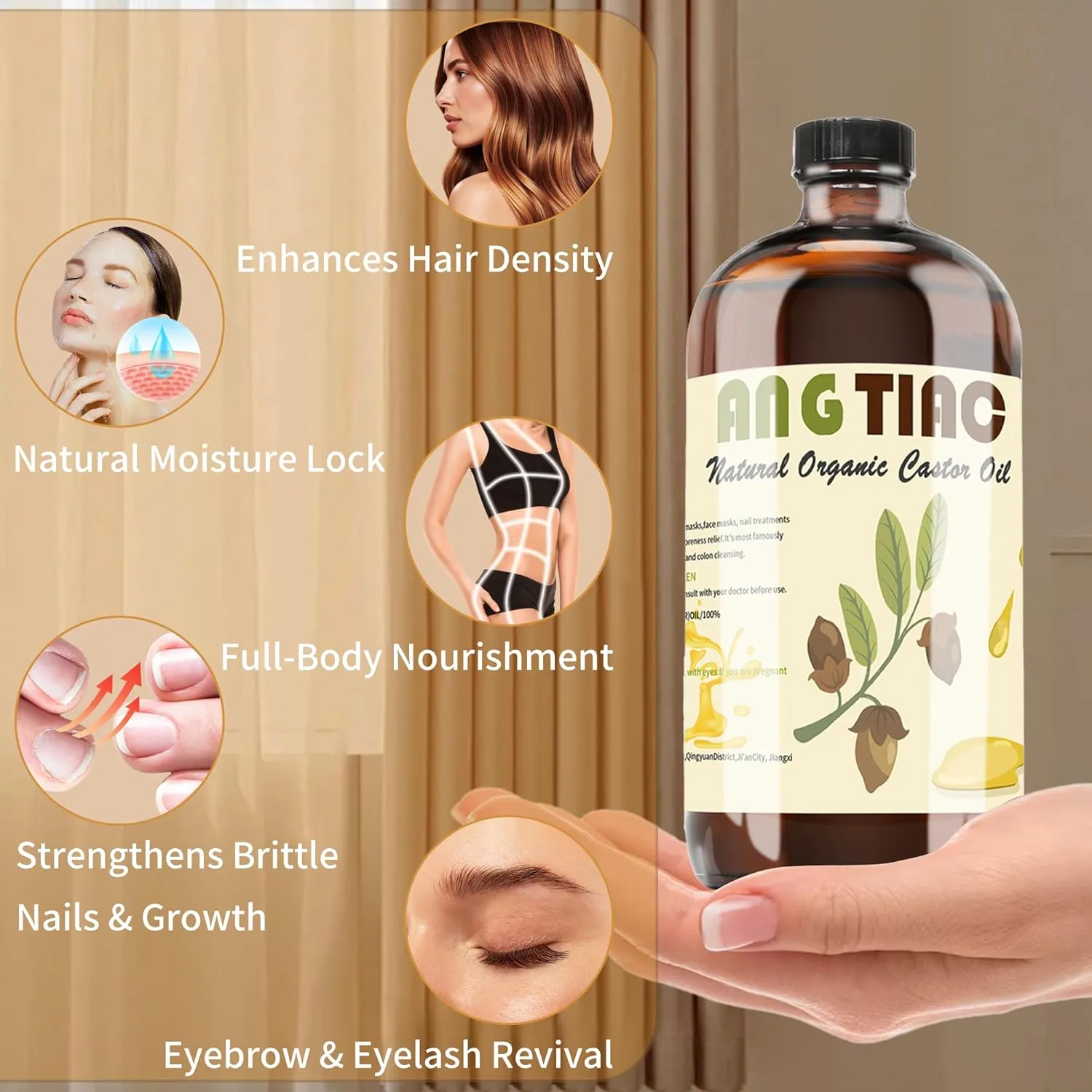 Castor Oil Pack Wrap, Castor Oil Organic Cold Pressed Unrefined Glass Bottle (8.5fl.oz/245ml) Reusable Pads Kit for Liver Detox, Machine Washable, Flannel Cotton with Adjustable Elastic Band