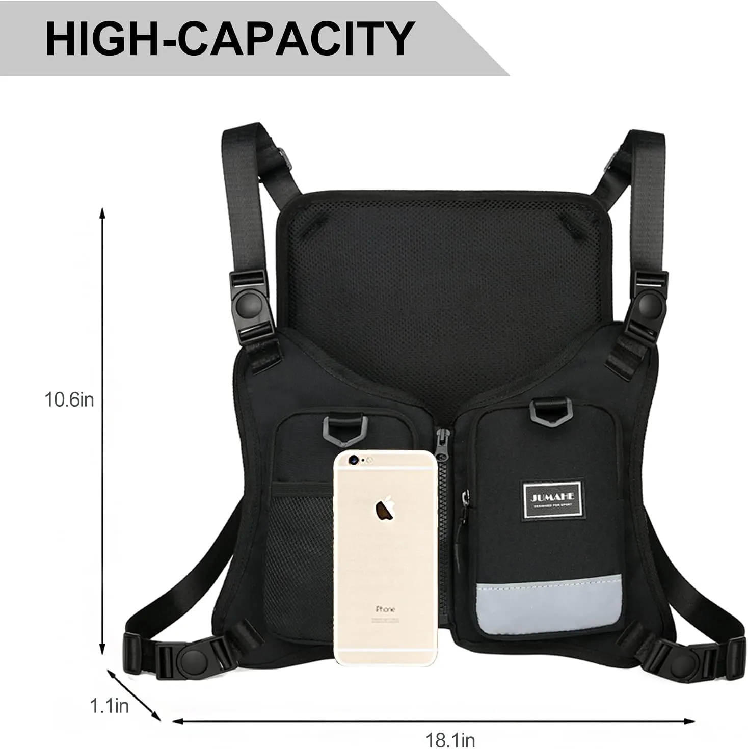 Chest Bag Casual Daypacks Vest Multipurpose Backpack for Running Exercise Hiking