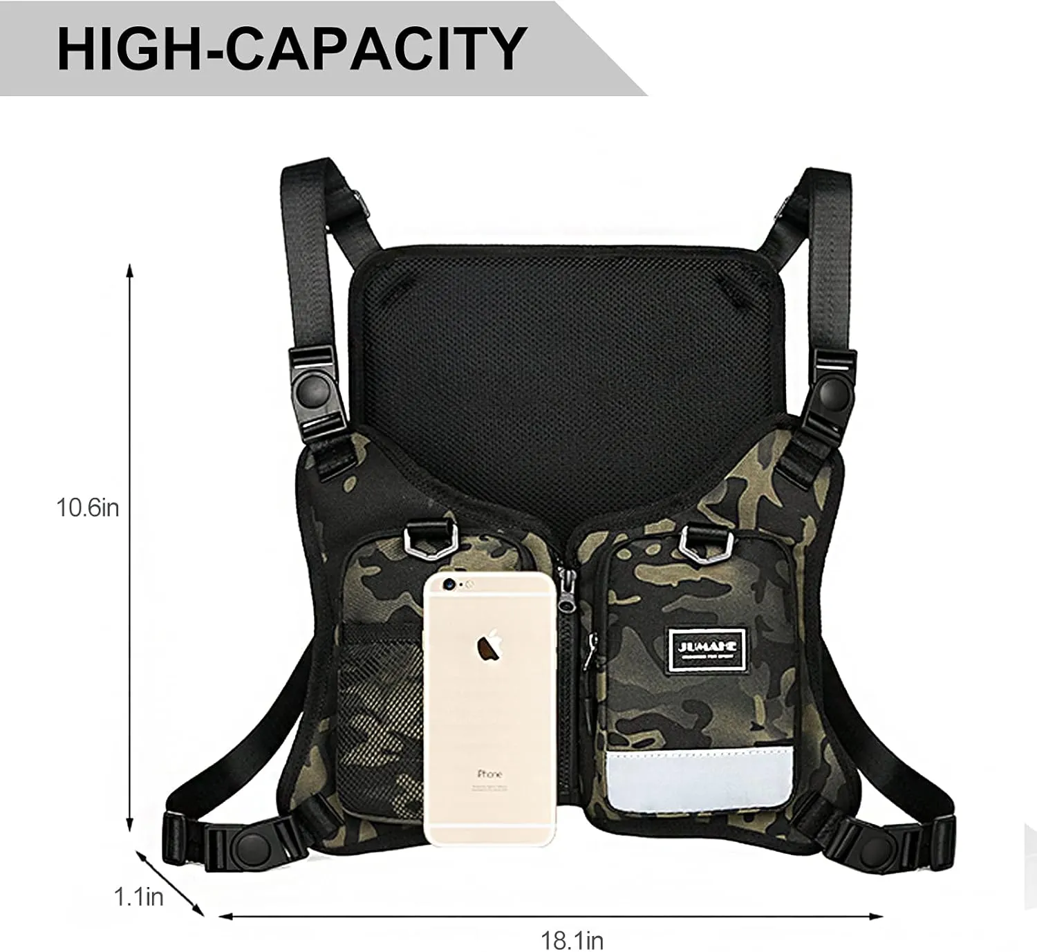 Chest Bag Casual Daypacks Vest Multipurpose Backpack for Running Exercise Hiking