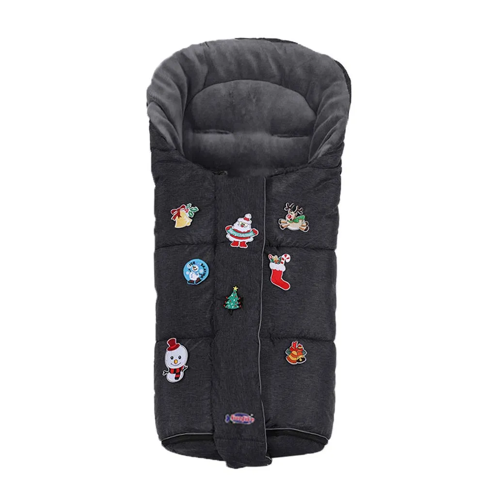Christmas Uniuqe Waterproof Winter Stroller Bunting Bag Todder,Width Adjustable, Anti-Dirt,Foot area Open, Hoodie, All Features Needed for Baby Stroller Footmuff