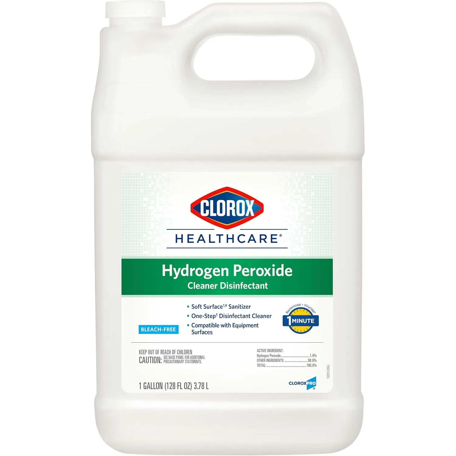 Clorox Healthcare Hydrogen Peroxide Cleaner Refill Jug, 128 Fl Oz (Package May Vary)