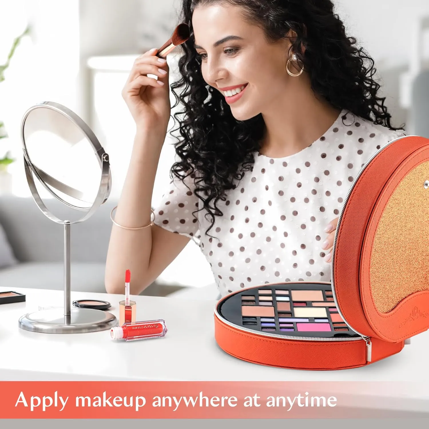 Color Nymph Starter Makeup Kits for Teens Girls With Reusable Case, Beginner Makeup Sets for Preteen, Birthday Valentines Day Makeup Gift Including 38-Colors Eyeshadows Lipglosses Brushes