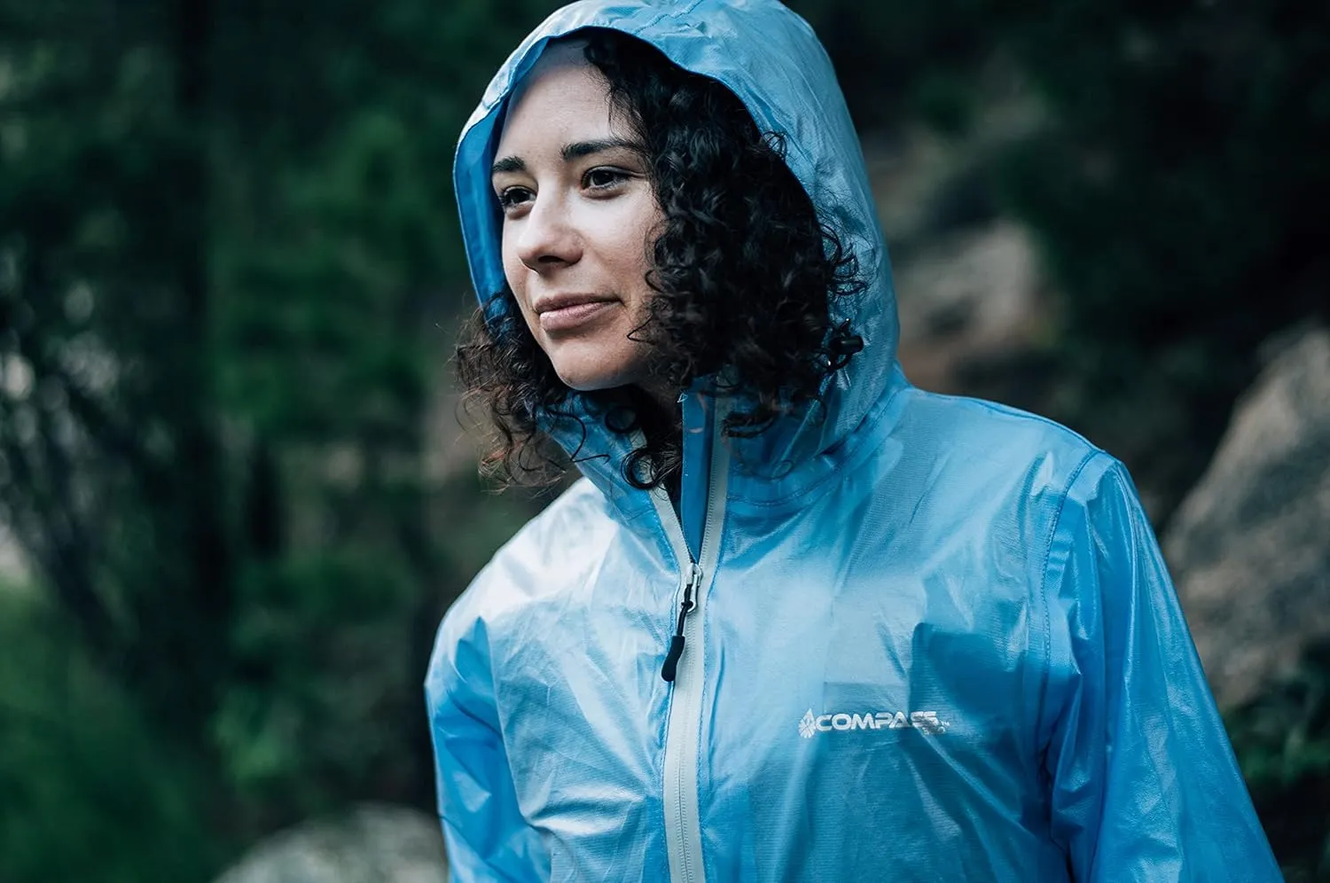 Compass 360 Women's Outdoors Ultra-Pak Waterproof Breathable Rain Jacket with Storage Pocket