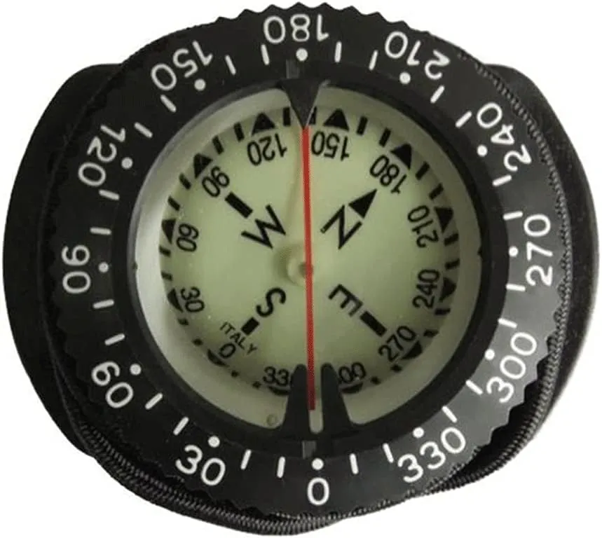 Compass Compass Hiking Survival Bungee Cord Compass Underwater 100m Diving Professional Waterproof Navigator Scuba Luminous Compass for Swimming Diving