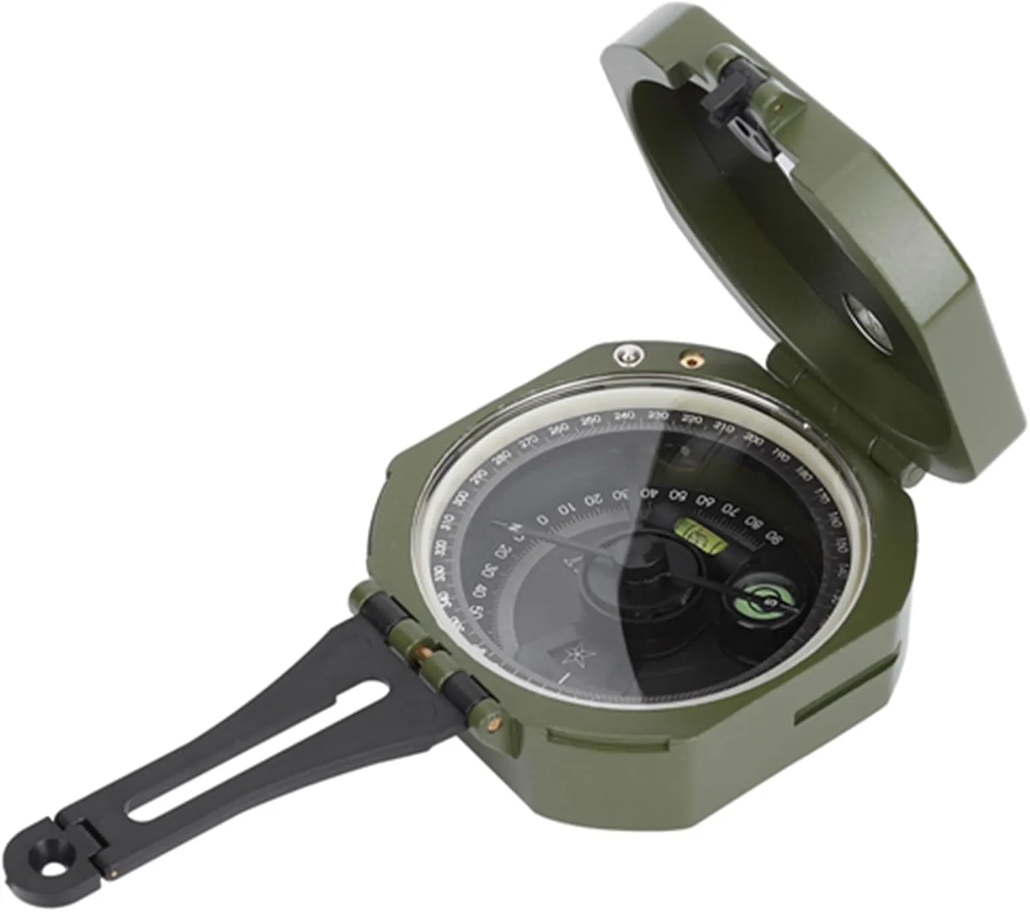 Compass, Fluorescent Compass High Accuracy Geological Compass Lensatic Compass Compasses Outdoor Compass Navigation Comapss for Hiking, Camping & Adventure